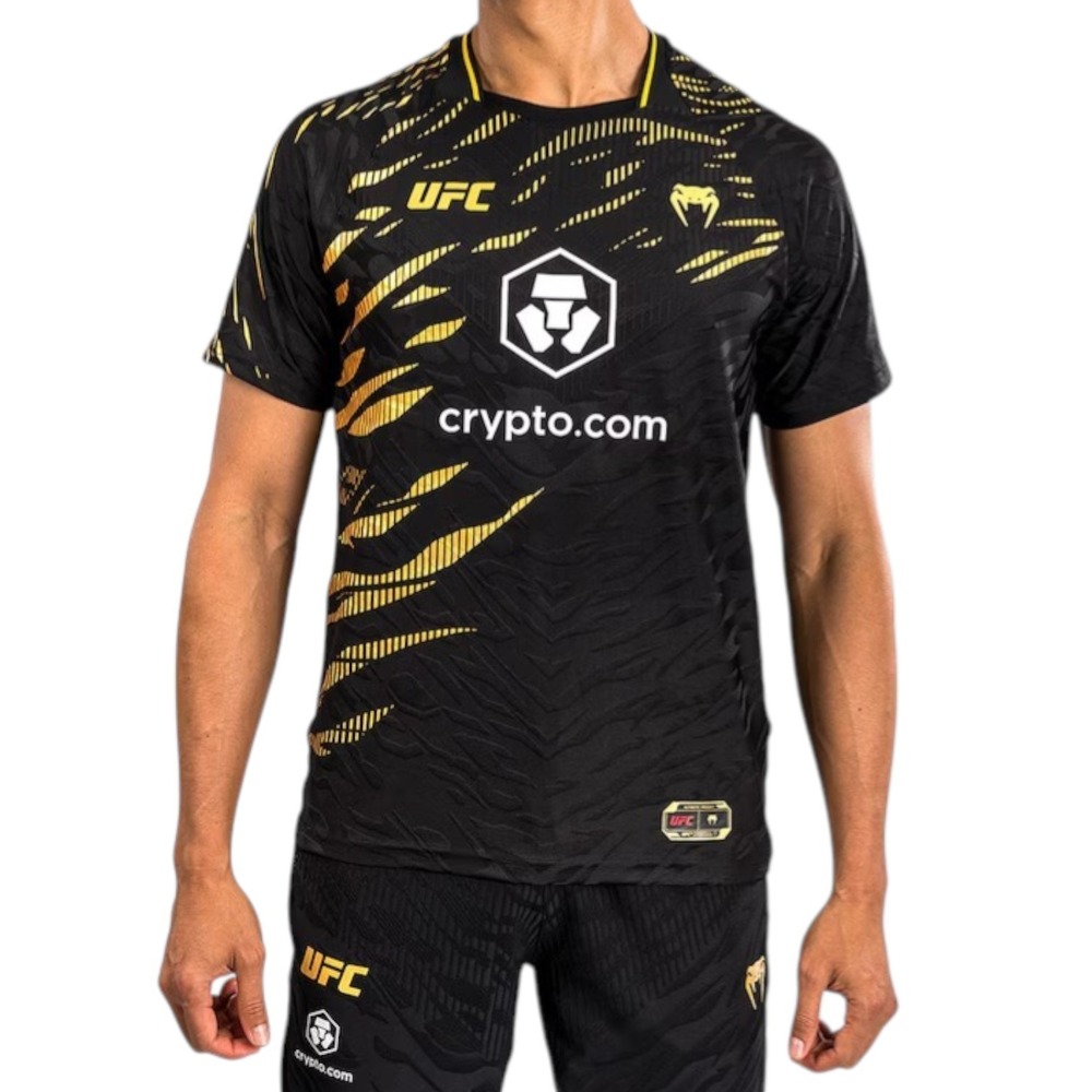 UFC Fusion by Venum‎ Fight Night Champion Walkout Jersey Mens 2XL Black Gold NEW